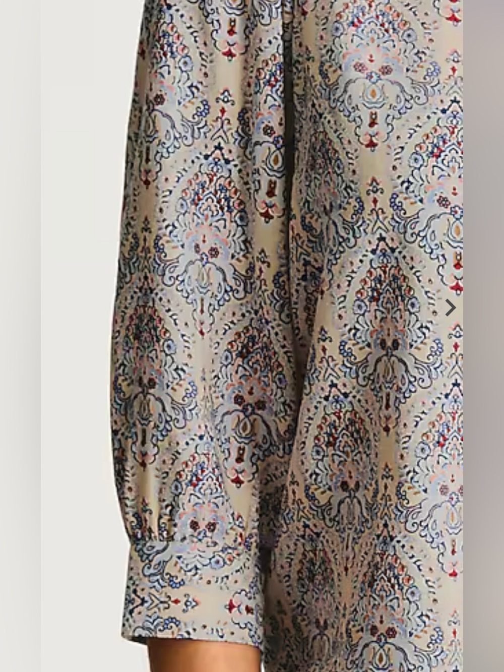 J JILL SHIRRED SLEEVE POPOVER BLOUSE SIZE SMALL NWT! - Picture 3 of 6